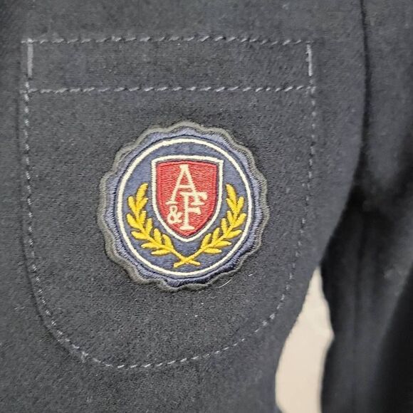 Abercrombie & Fitch Y2K Wool Blend Blazor Preppy Jacket Plaid Collar [SIZE SMALL - Picture 3 of 5